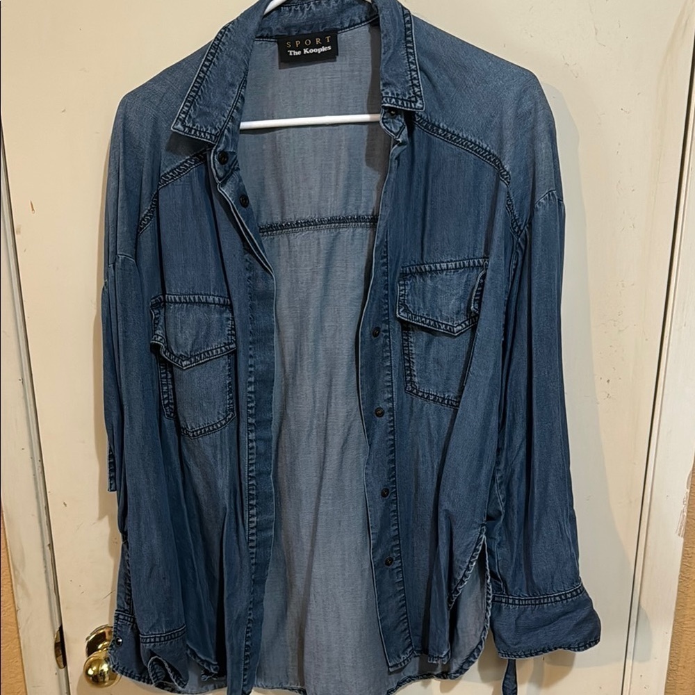 The Kooples Sport XS Blue Denim Jacket!!